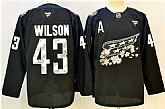 Men's Washington Capitals #43 Tom Wilson Black Cherry Blossom With A Patch Stitched Jersey,baseball caps,new era cap wholesale,wholesale hats